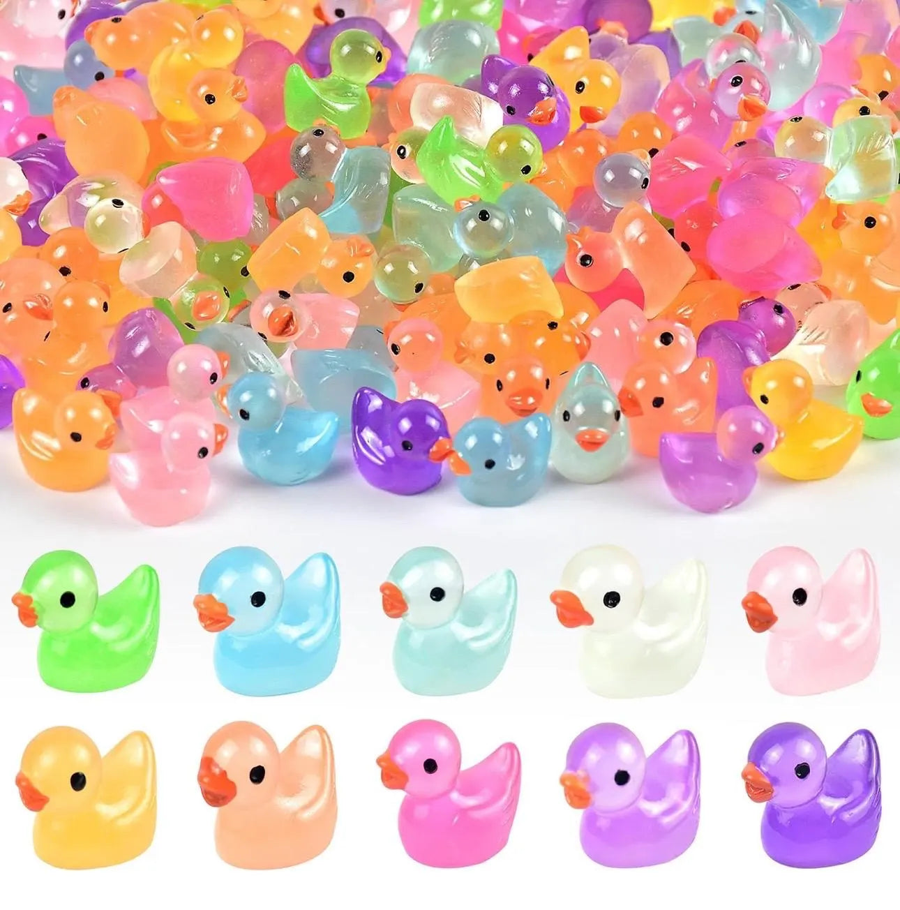 Radiumm Stone-এর 100% New Mini Resin Figurine-Duck & Turtle Mix Design