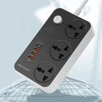 Maxline 3 Socket & 4 USB With Lightning Port Fast Charging Multiplug - HT Bazar
