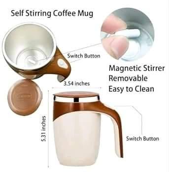 Multi Functional Magnetized Stirring Cup- mug - HT Bazar