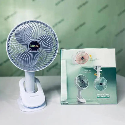 Multifunctional rechargeable circulation clamp fan - HT Bazar