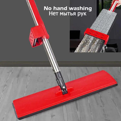 Premium free hand flat mop- Keep your floors spotless - HT Bazar