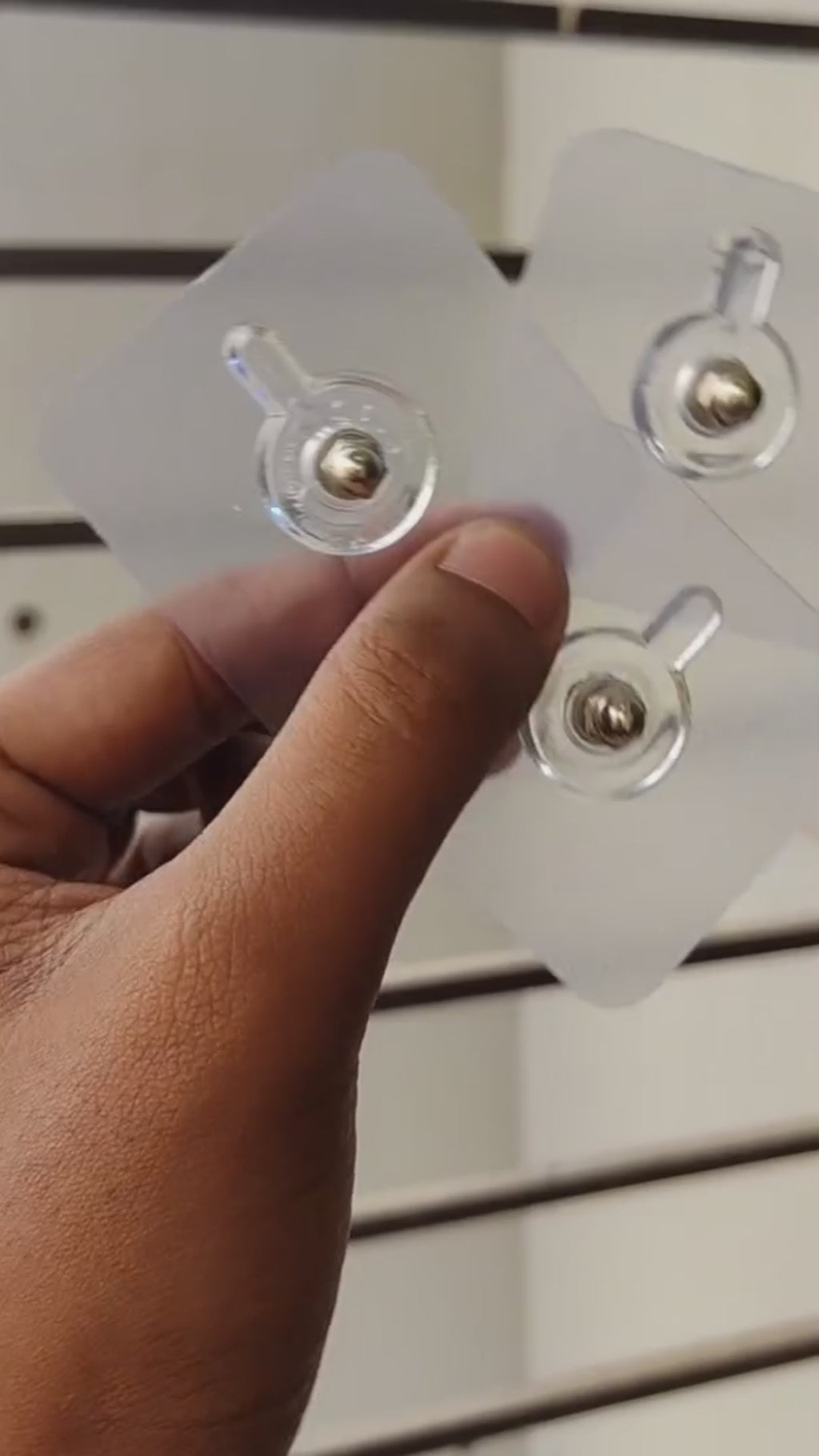 Transparent hook with nut