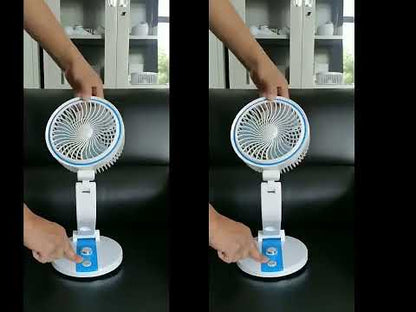 Rechargeable Multifunction Folding Fan With LED Light - LR Fan