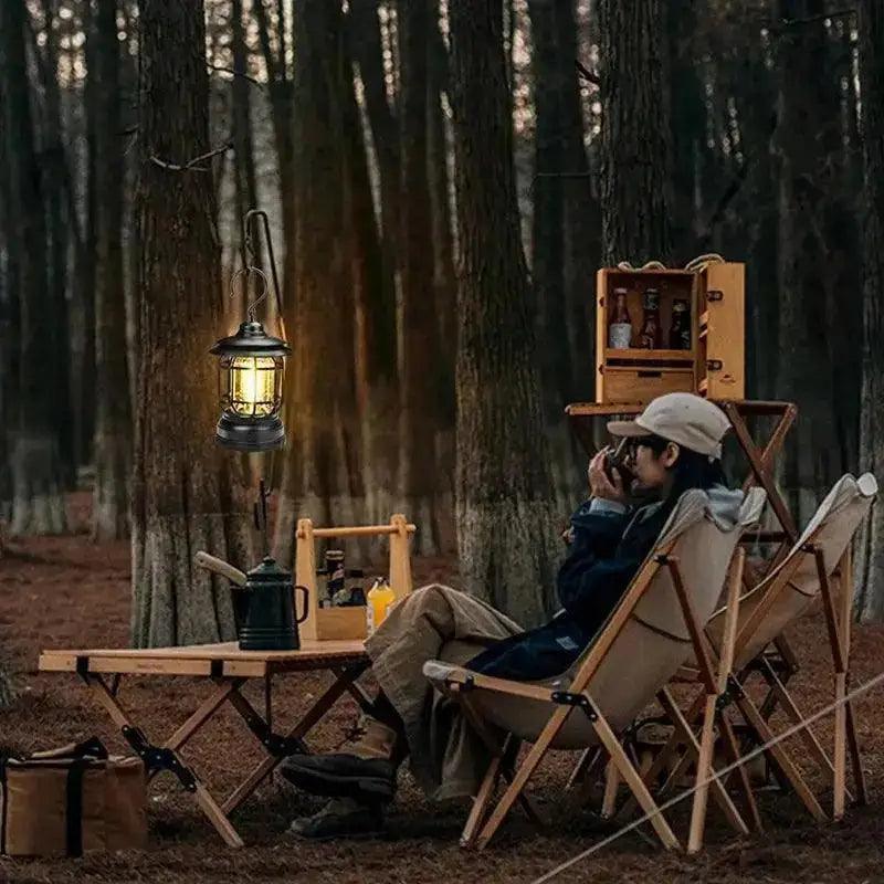 Reachargeable Retro Camping Lamp- আধুনিক হারিকেন - HT Bazar