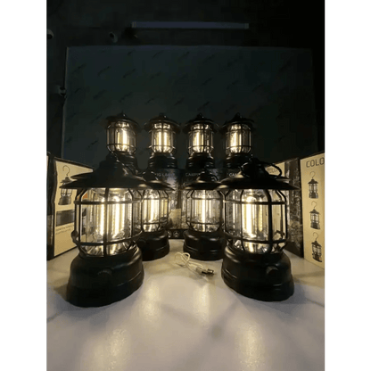 Reachargeable Retro Camping Lamp- আধুনিক হারিকেন - HT Bazar