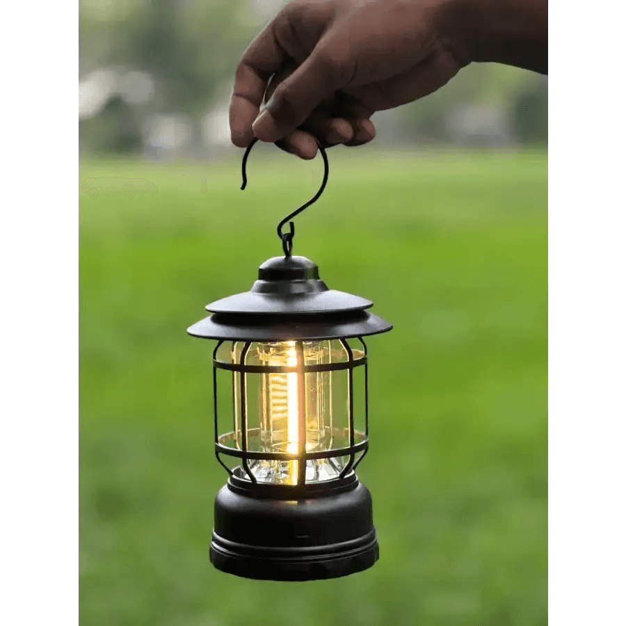 Reachargeable Retro Camping Lamp- আধুনিক হারিকেন - HT Bazar