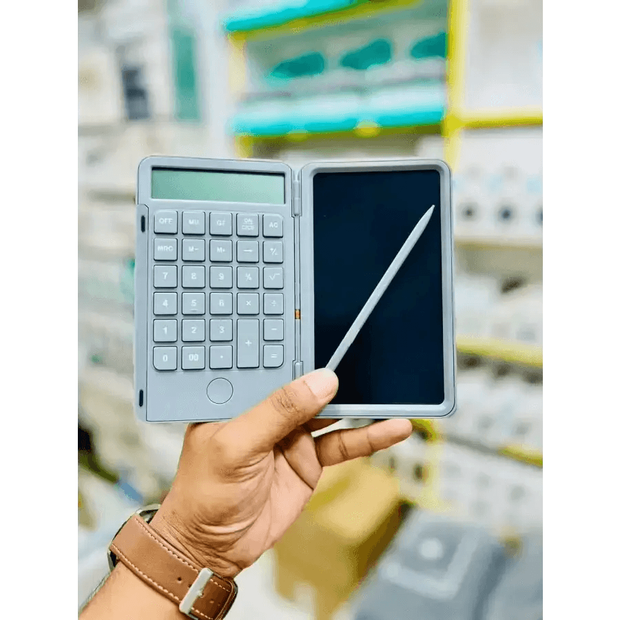 Rechargeable Calculator with Writing Tablet and Touch Pen - HT Bazar