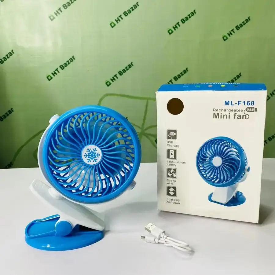 Rechargeble mini fan - সাথে পাচ্ছেন দুইটা ব্যাটারি - HT Bazar