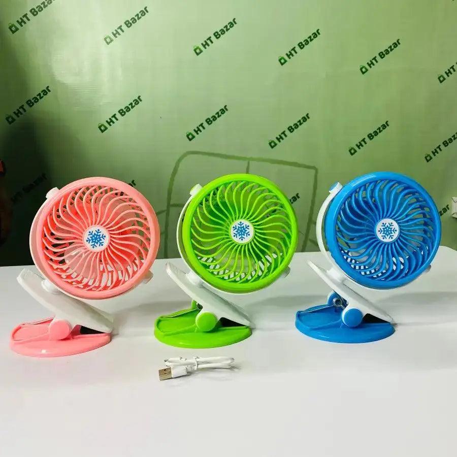 Rechargeble mini fan - সাথে পাচ্ছেন দুইটা ব্যাটারি - HT Bazar