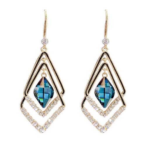 Retro Crystal Earrings - HT Bazar