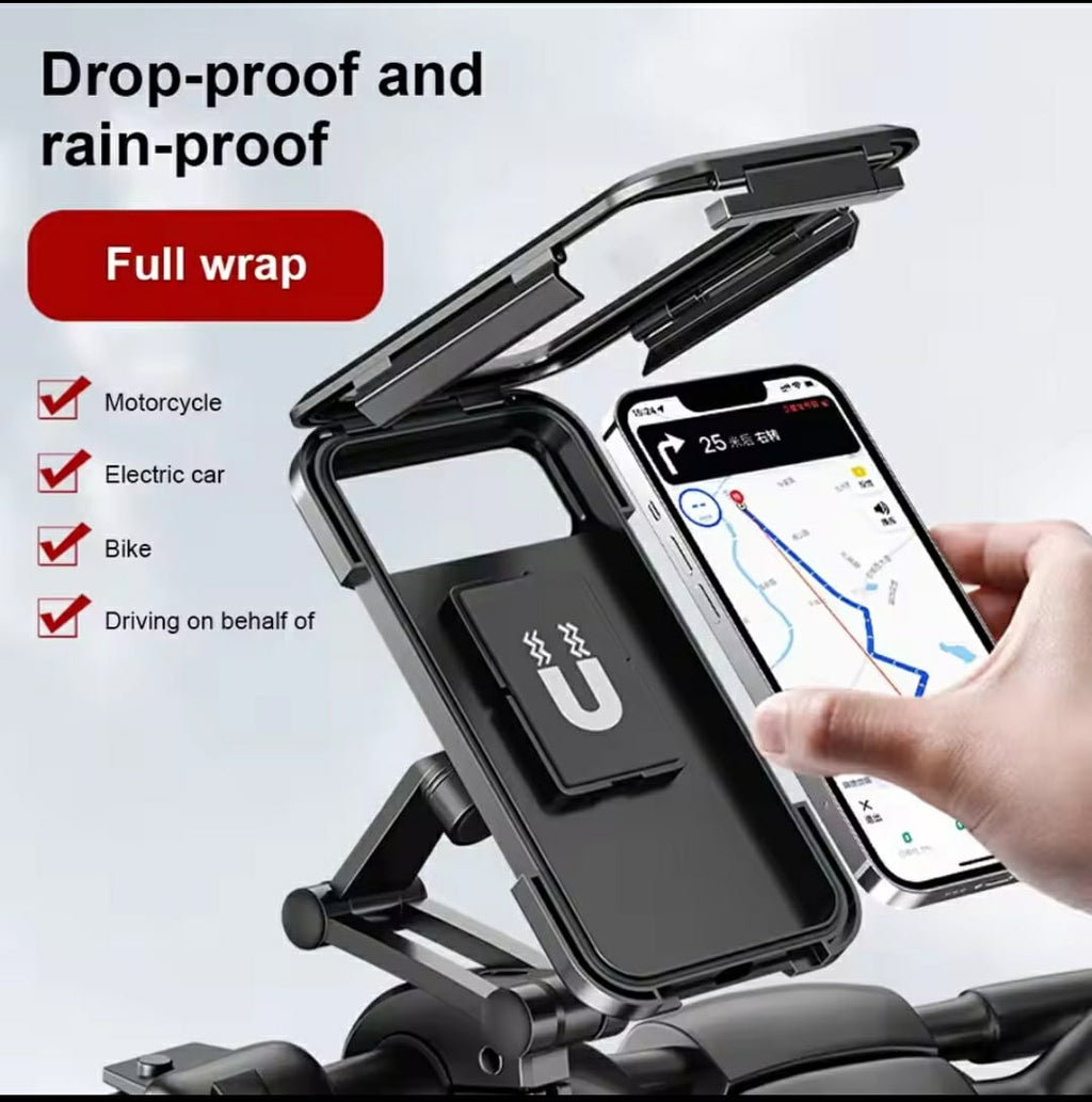 Waterproof 360° Rotation Motorcycle/Bicycle Handlebar Mount Phone Holder