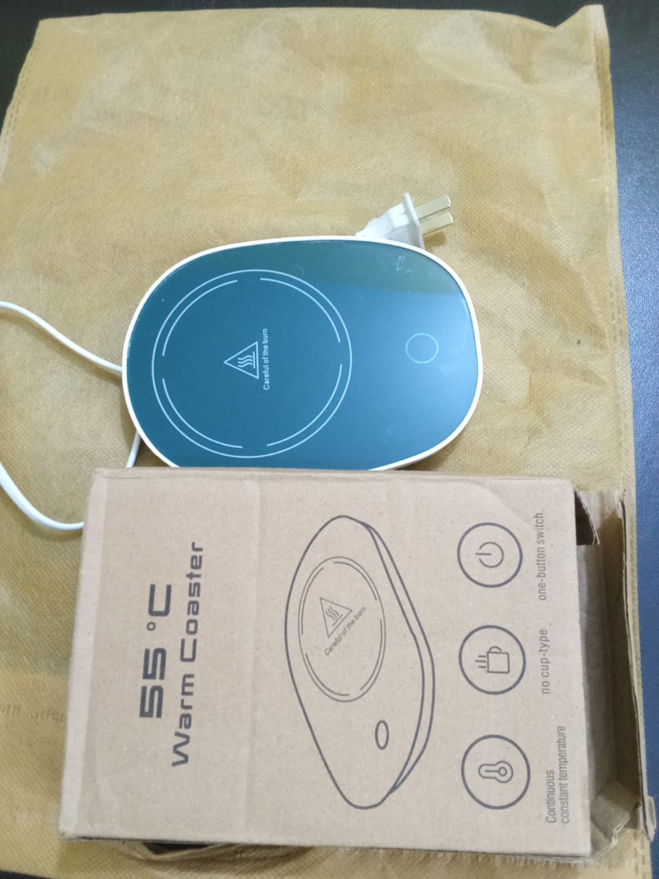 55°C Intelligent Warm Coaster – Mug Heater Plate