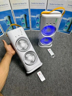 Rechargeable Remote Control Double Head Spray Cooling Fan