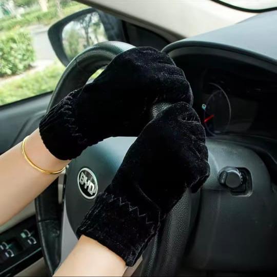 Velvet Winter Warm Gloves for Women