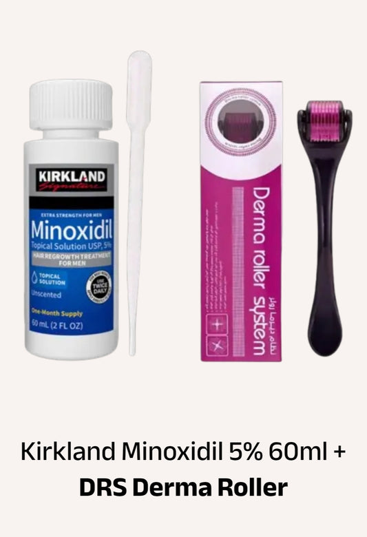 Kirkland Minoxidil 5% 60ml + DRS Derma Roller