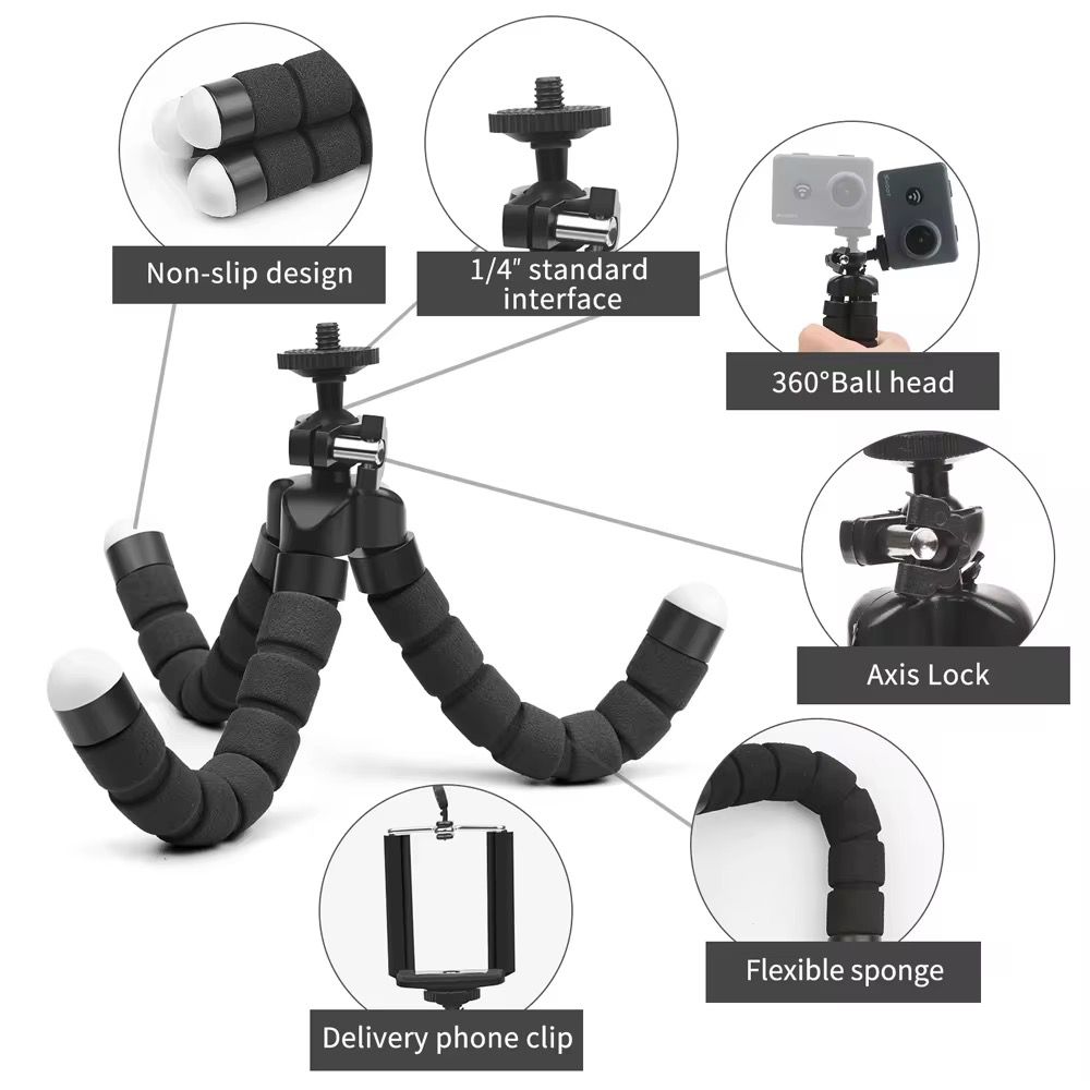 Flexible octopus tripod