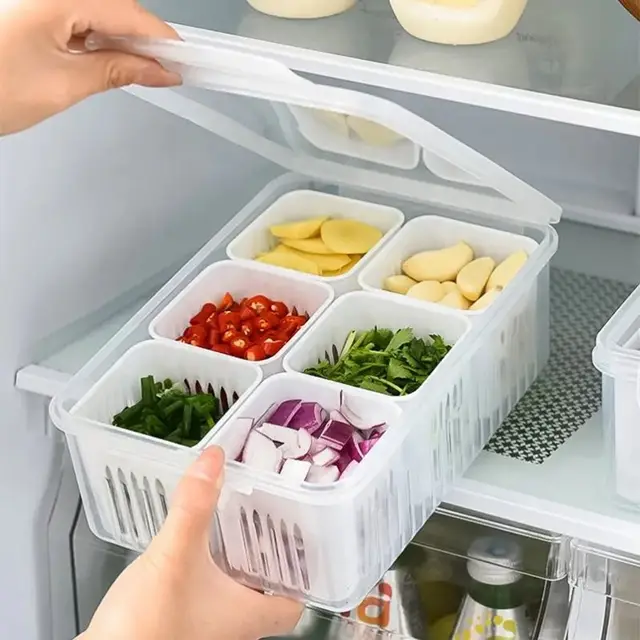 6 Grids Refrigerator Storage Box