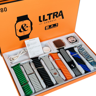Y80 Ultra Smartwatch With 8 Strap