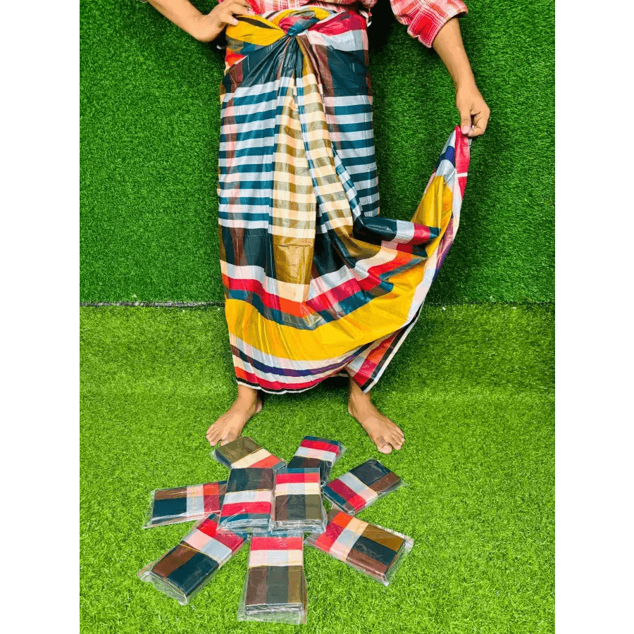 সিরাজগঞ্জের ঐতিহ্যবাহী তাঁতের লুঙ্গী- Lungi 104 - HT Bazar