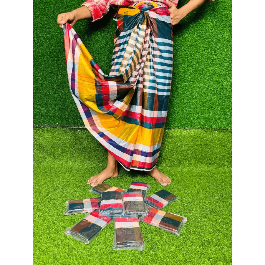 সিরাজগঞ্জের ঐতিহ্যবাহী তাঁতের লুঙ্গী- Lungi 104 - HT Bazar