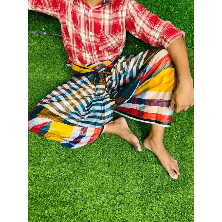 সিরাজগঞ্জের ঐতিহ্যবাহী তাঁতের লুঙ্গী- Lungi 104 - HT Bazar