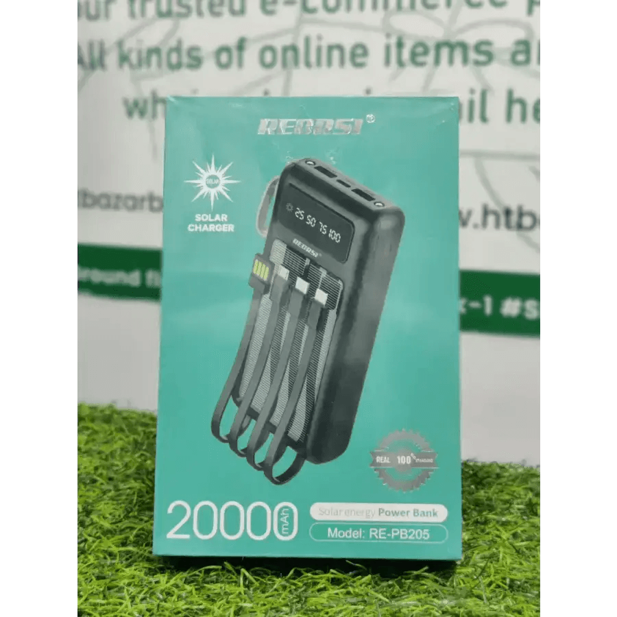 Solar Energy power bank with charging cable 20000 mAh - HT Bazar