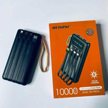 Solar Energy power bank with charging cable - HT Bazar