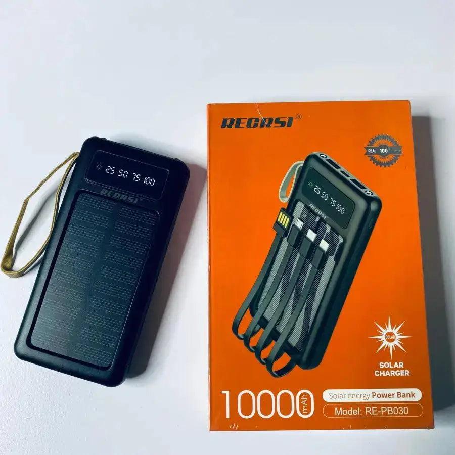 Solar Energy power bank with charging cable - HT Bazar