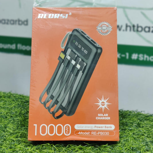 Solar Energy power bank with charging cable - HT Bazar