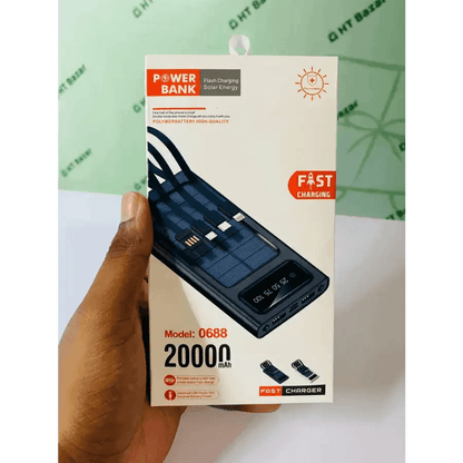 Solar fast charging power bank 20000 mAh - HT Bazar