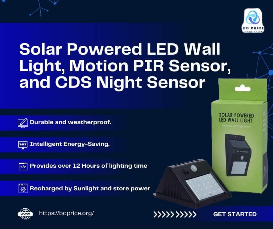 Solar Powered LED Wall Light - HT Bazar