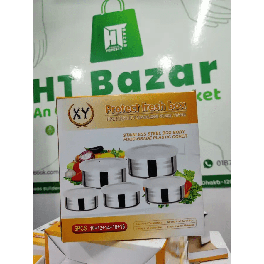 Stainless Steel Food Box 5 in 1 - HT Bazar