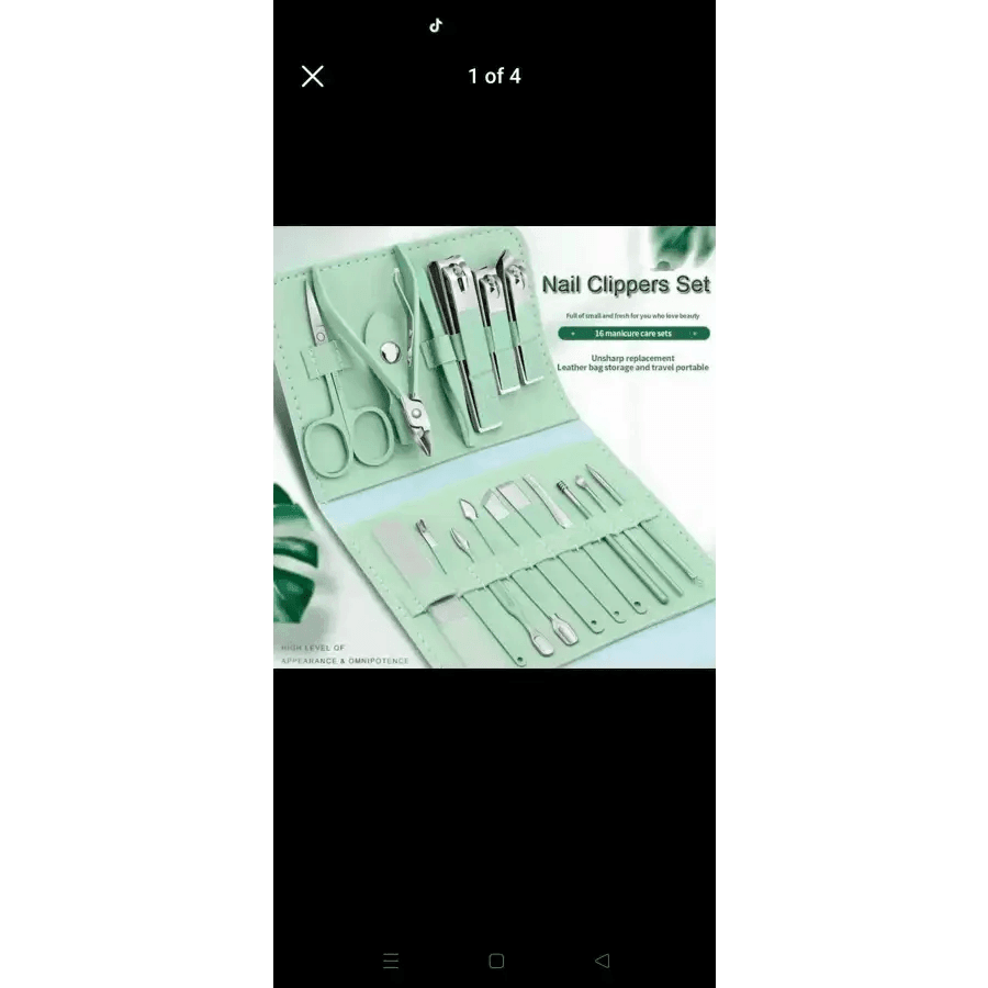 Stainless Steel Nail Cutter Tool Set 16pcs/set - HT Bazar