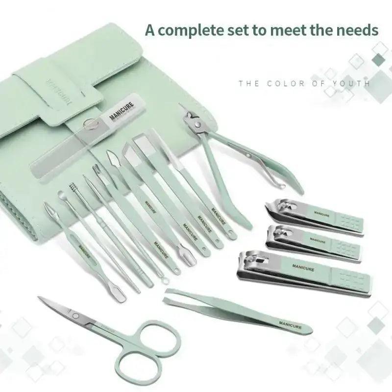 Stainless Steel Nail Cutter Tool Set 16pcs/set - HT Bazar