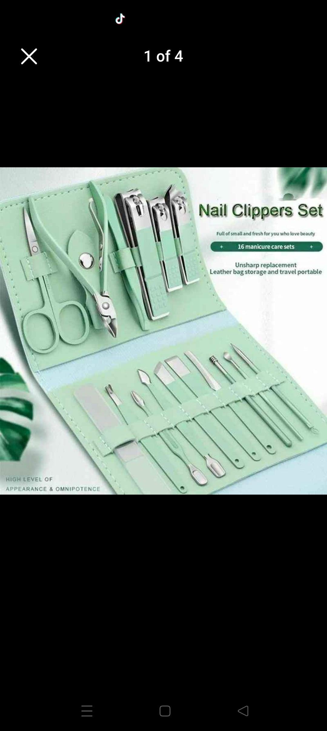 Stainless Steel Nail Cutter Tool Set 16pcs/set - HT Bazar