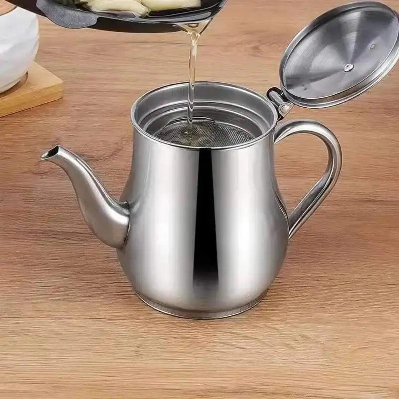 Stainless steel oil strainer pot - HT Bazar