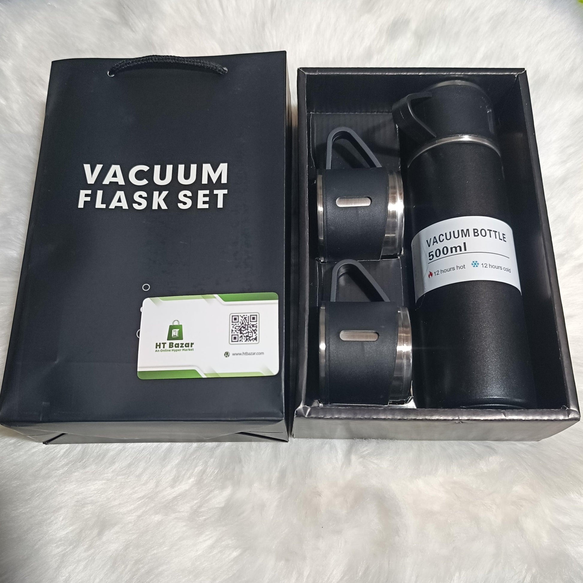 Stainless Steel Vacuum Flask Set 3 Cup (১ সেট ) - HT Bazar