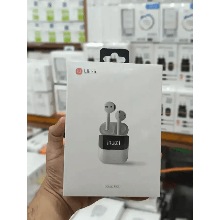 UIiSii GM20 PRO TWS Wireless Earbuds With Digital Charging Case White - HT Bazar