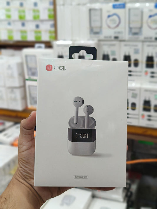 UIiSii GM20 PRO TWS Wireless Earbuds With Digital Charging Case White - HT Bazar