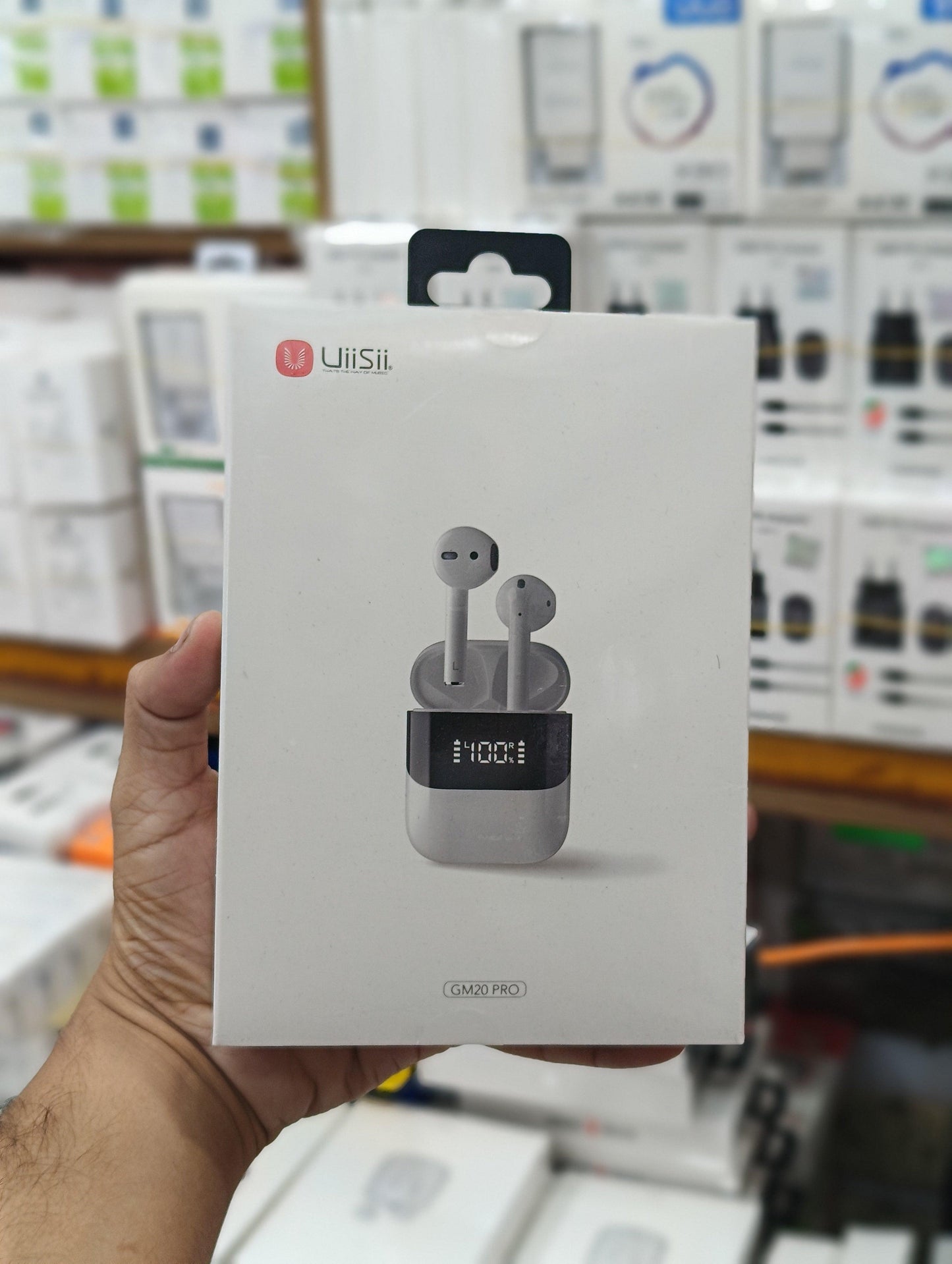 UIiSii GM20 PRO TWS Wireless Earbuds With Digital Charging Case White - HT Bazar