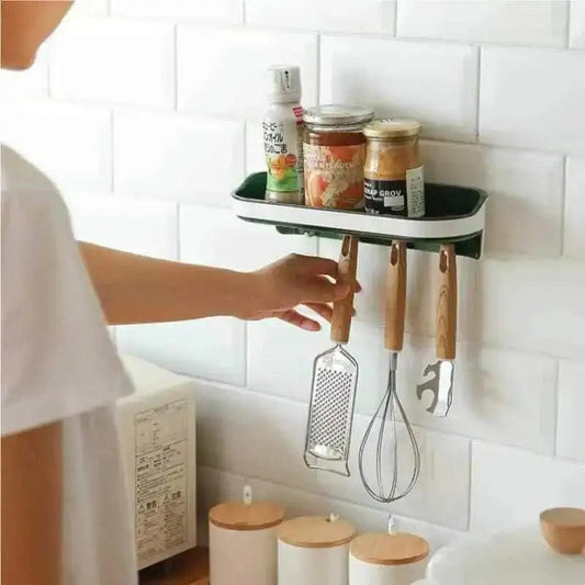 Wall Shelf Multiple Hook Storage -R - HT Bazar