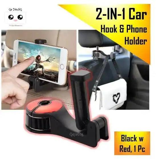 2in1 car hook & phone holder - HT Bazar
